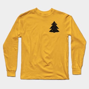 Christmas tree silhouette pixel art Long Sleeve T-Shirt